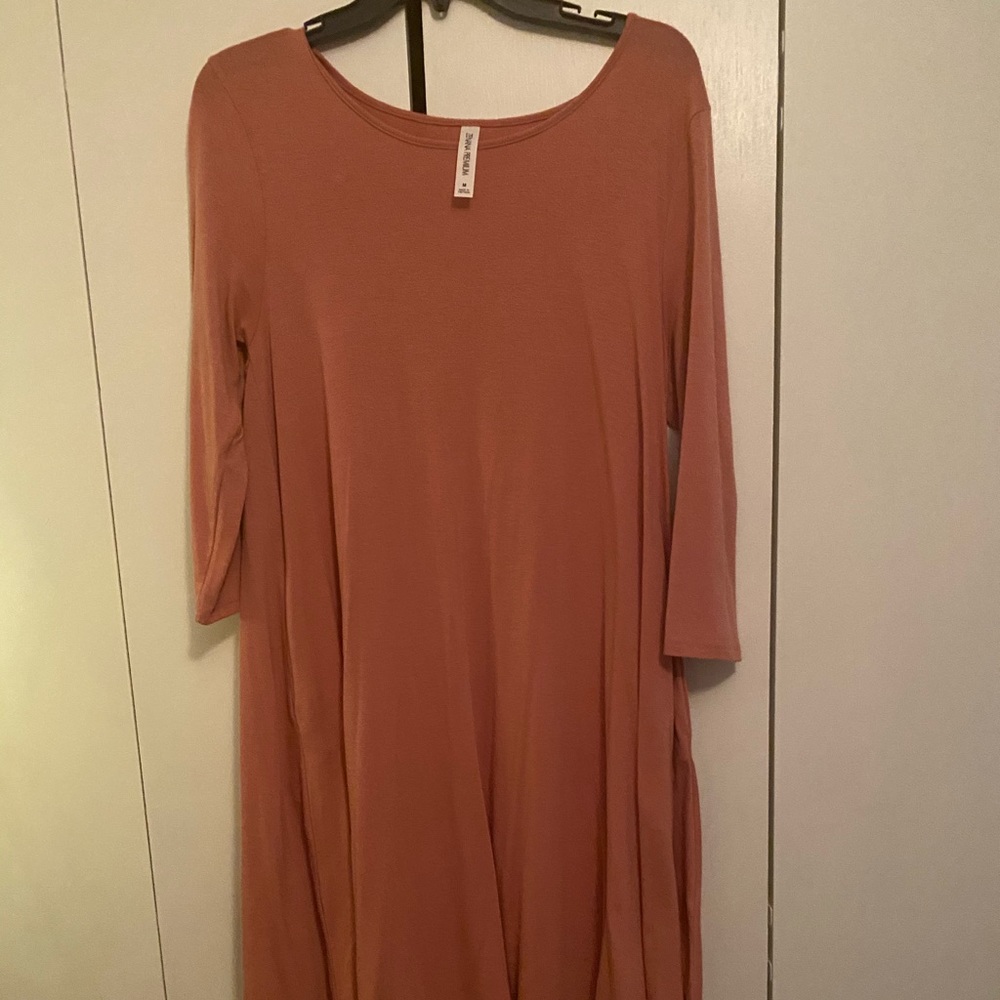 3/4 sleeve tshirt dress